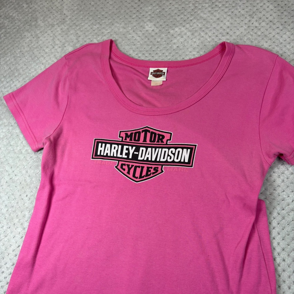 Pink Harley-Davidson Route 66 Tee size 2X women's made in the USA
